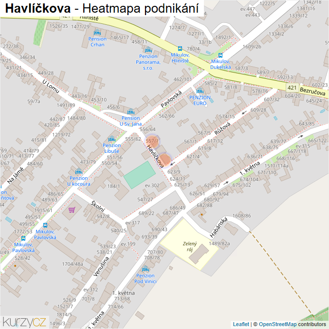 Mapa Havlíčkova - Firmy v ulici.
