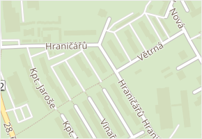 Hraničářů v obci Mikulov - mapa ulice