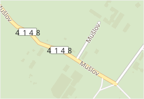 Mušlov v obci Mikulov - mapa ulice