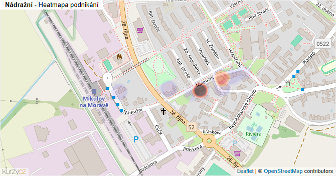 Nádražní - mapa podnikání