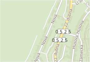 Nová v obci Mikulov - mapa ulice