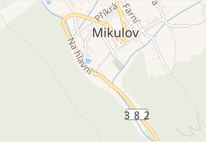 Na hlavní v obci Mikulov - mapa ulice