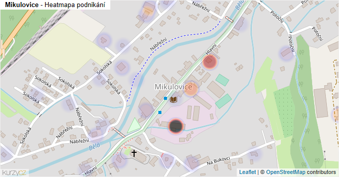 Mikulovice - mapa podnikání