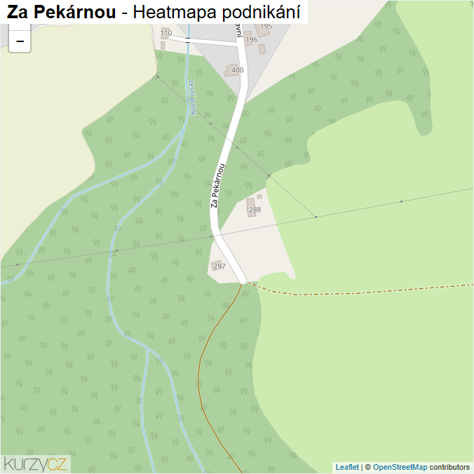 Mapa Za Pekárnou - Firmy v ulici.