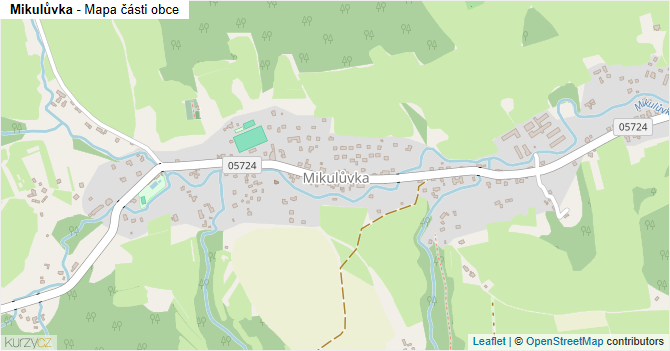 Mikulůvka - mapa části obce