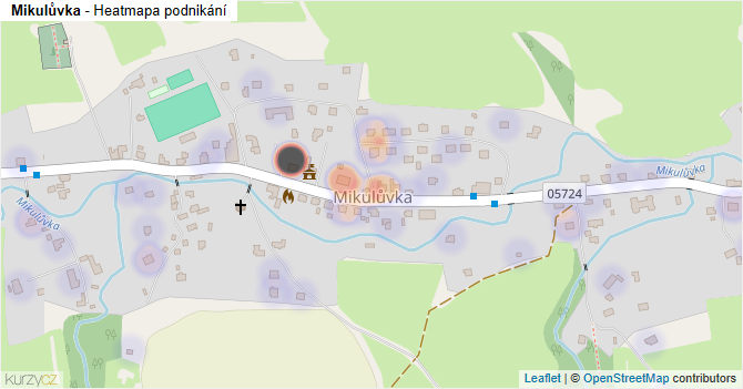 Mikulůvka - mapa podnikání