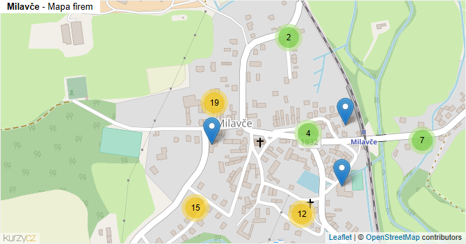 Milavče - mapa firem