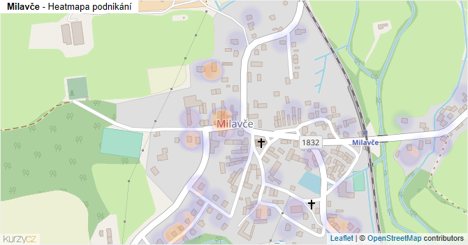 Milavče - mapa podnikání