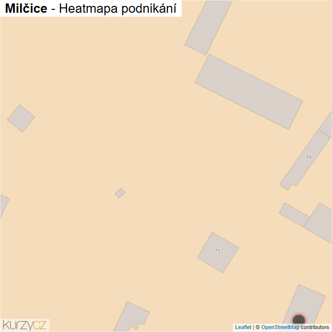 Mapa Milčice - Firmy v obci.