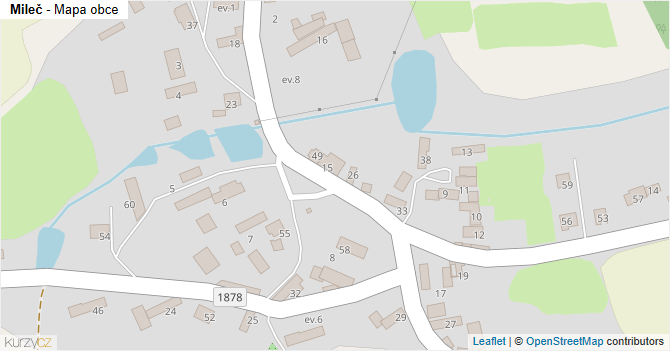 Mileč - mapa obce