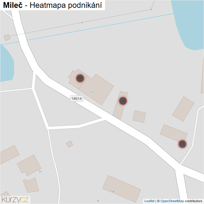 Mapa Mileč - Firmy v obci.