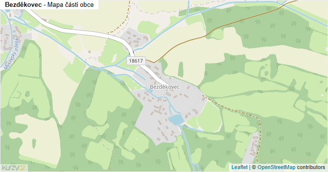 Bezděkovec - mapa části obce