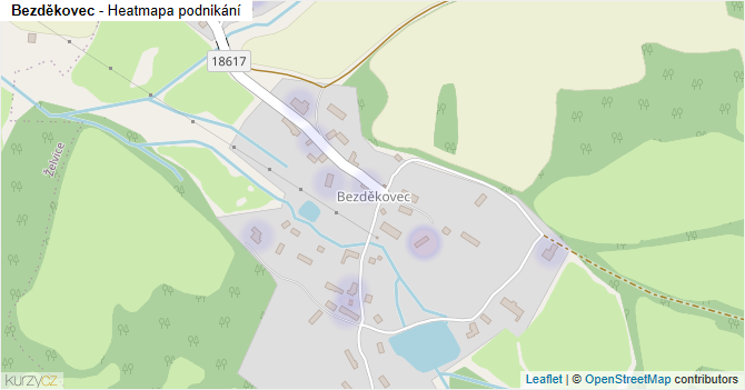 Bezděkovec - mapa podnikání