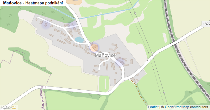 Maňovice - mapa podnikání