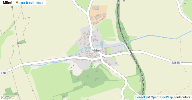 Mileč - mapa části obce