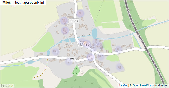 Mileč - mapa podnikání
