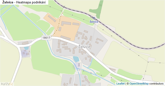 Želvice - mapa podnikání