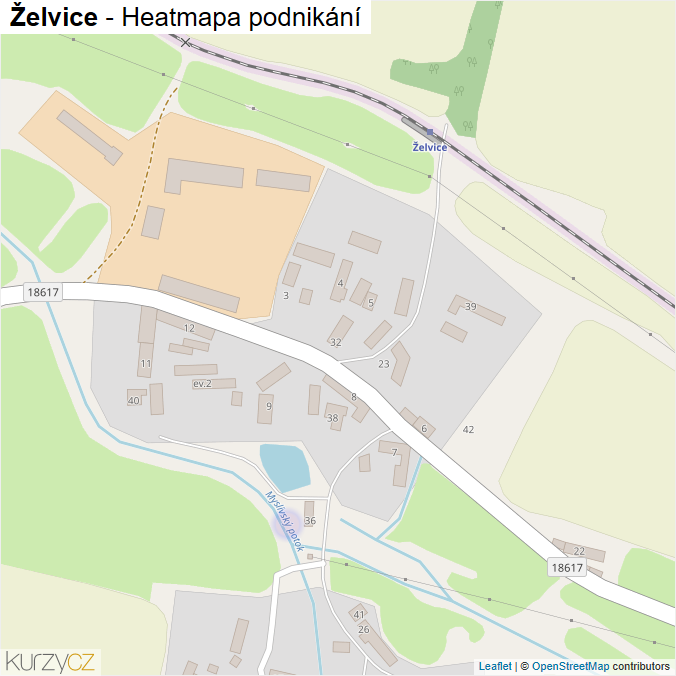 Mapa Želvice - Firmy v části obce.