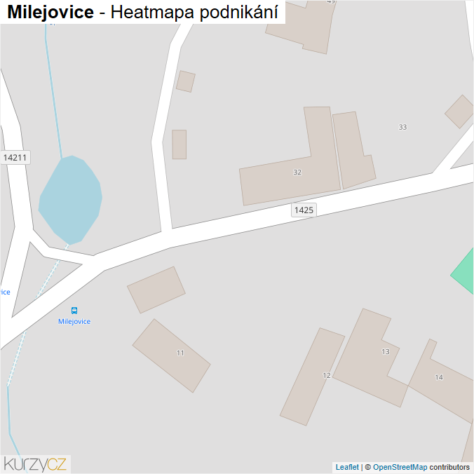 Mapa Milejovice - Firmy v obci.