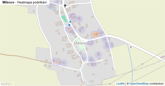 Milenov - mapa podnikání