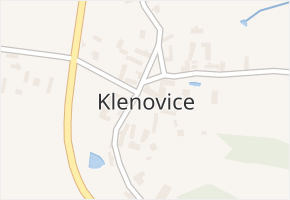 Klenovice v obci Milešov - mapa části obce