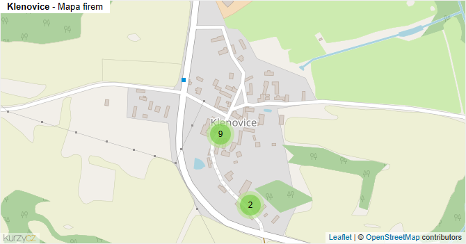 Klenovice - mapa firem