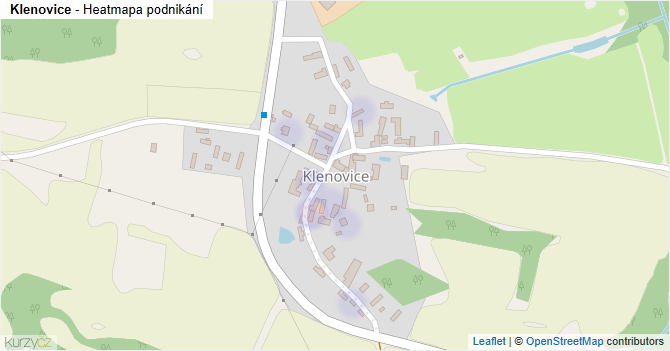 Klenovice - mapa podnikání