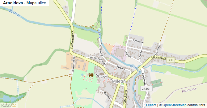 Arnoldova - mapa ulice