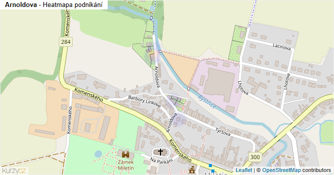 Arnoldova - mapa podnikání