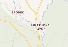 Brodek v obci Miletín - mapa ulice