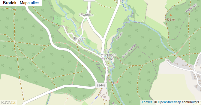 Brodek - mapa ulice