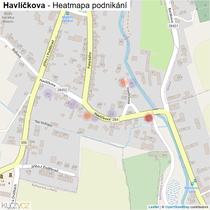 Mapa Havlíčkova - Firmy v ulici.