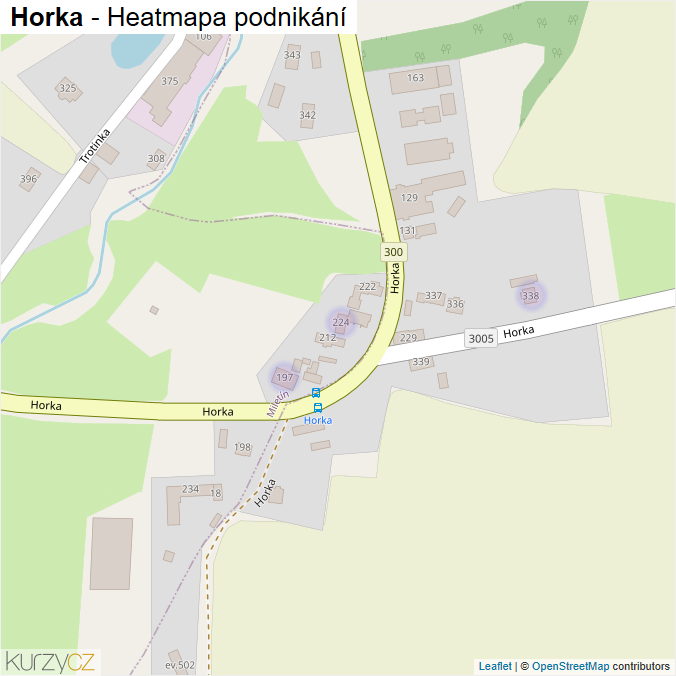 Mapa Horka - Firmy v ulici.
