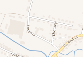 Lhotova v obci Miletín - mapa ulice