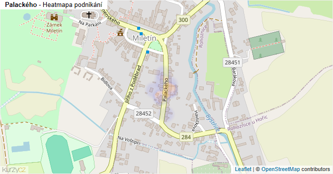 Palackého - mapa podnikání