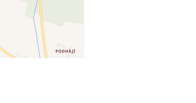 Podháj v obci Miletín - mapa ulice