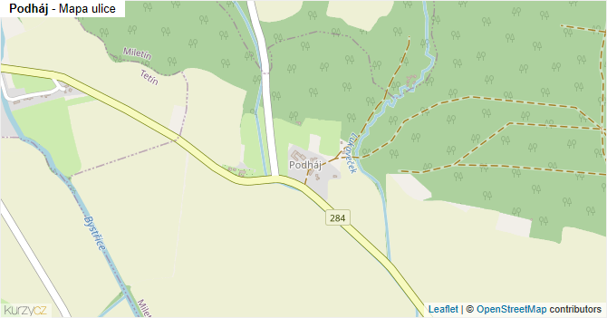 Podháj - mapa ulice