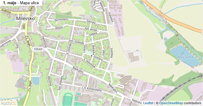 1. máje - mapa ulice