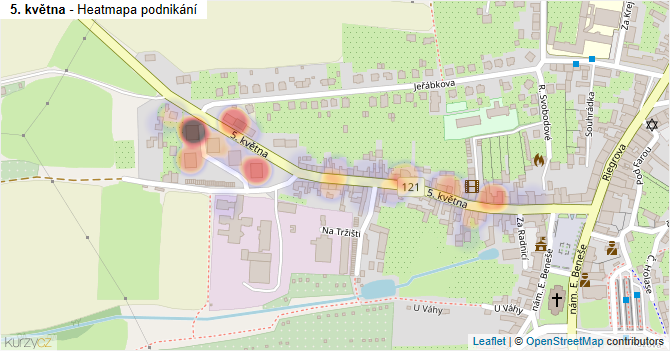 5. května - mapa podnikání