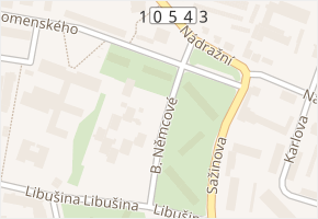 B. Němcové v obci Milevsko - mapa ulice