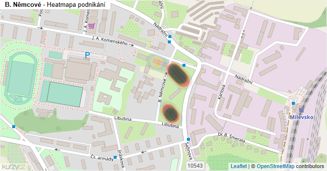 B. Němcové - mapa podnikání