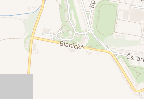 Blanická v obci Milevsko - mapa ulice