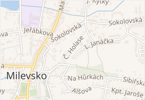 Č. Holase v obci Milevsko - mapa ulice