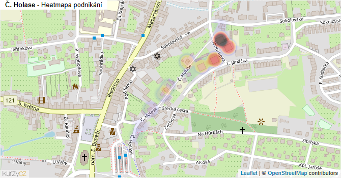 Č. Holase - mapa podnikání