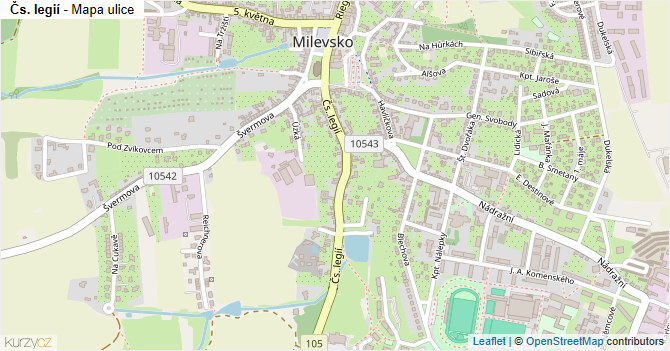Čs. legií - mapa ulice