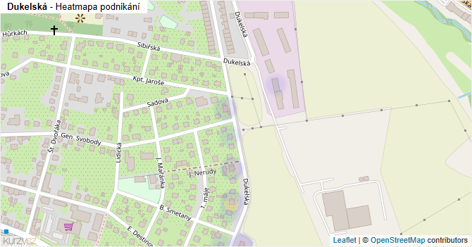 Dukelská - mapa podnikání