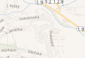 F. Kudláčka v obci Milevsko - mapa ulice
