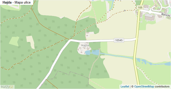Hajda - mapa ulice