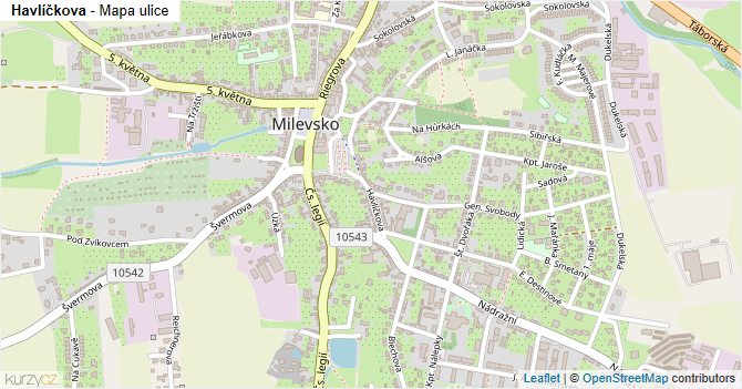 Havlíčkova - mapa ulice