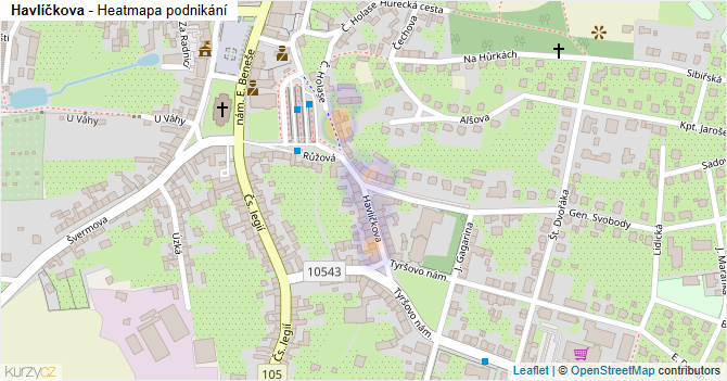 Havlíčkova - mapa podnikání